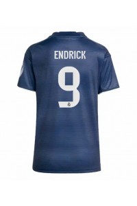 Real Madrid Endrick #9 Fotballdrakt Borte Klær Dame 2025-26 Korte ermer